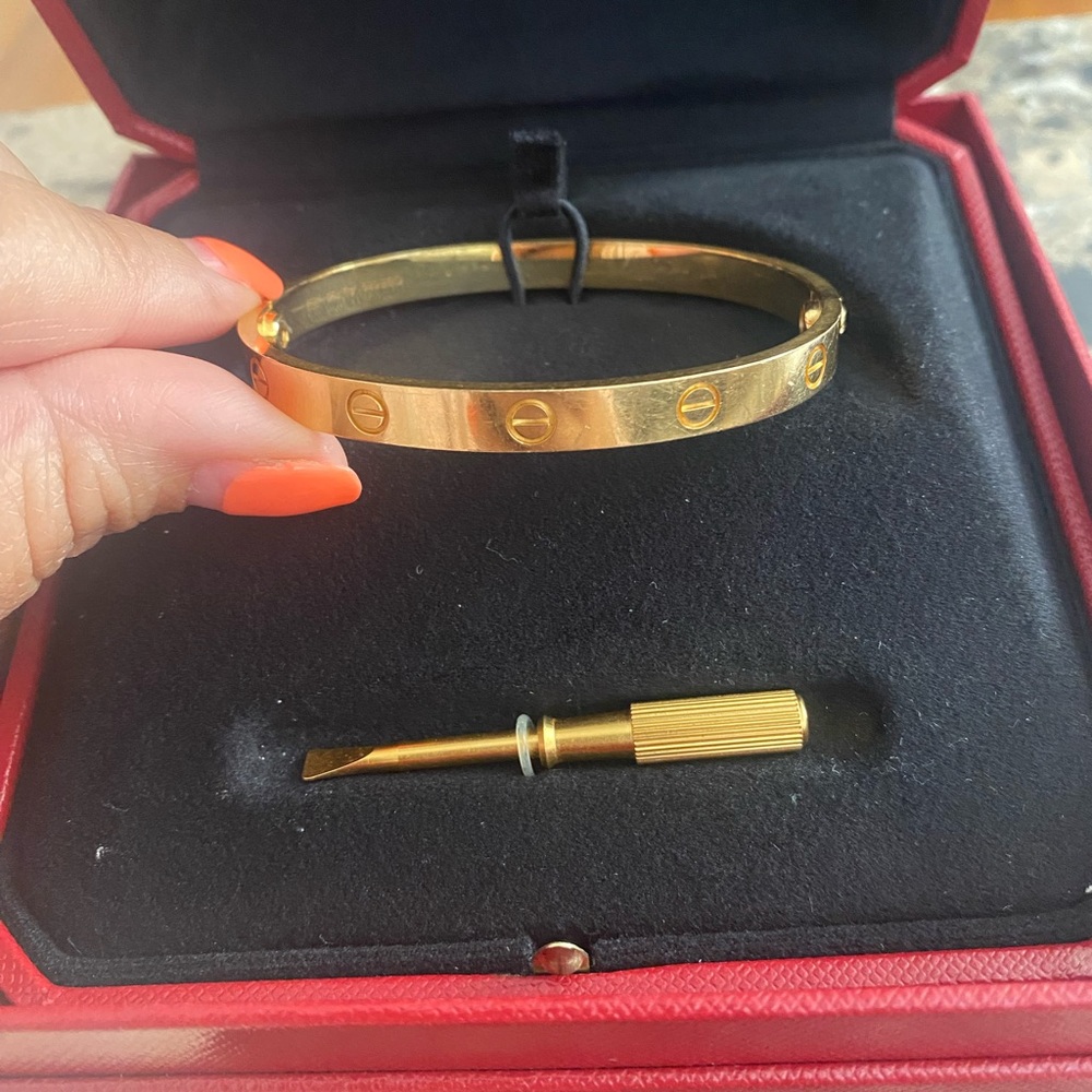 Cartier Love Bracelet Size 18cm Yellow Gold - Picture 4 of 6